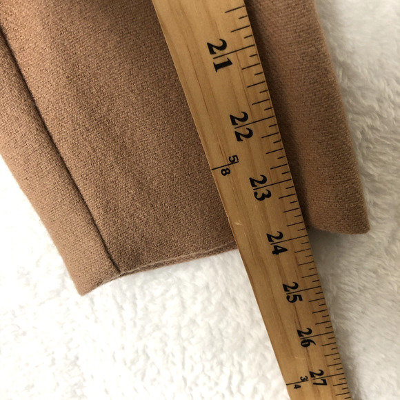 VTG BARONESA Wool Blend Blazer Women’s Sz 6 (40") Camel Tan Lined Pockets USA - Picture 13 of 16